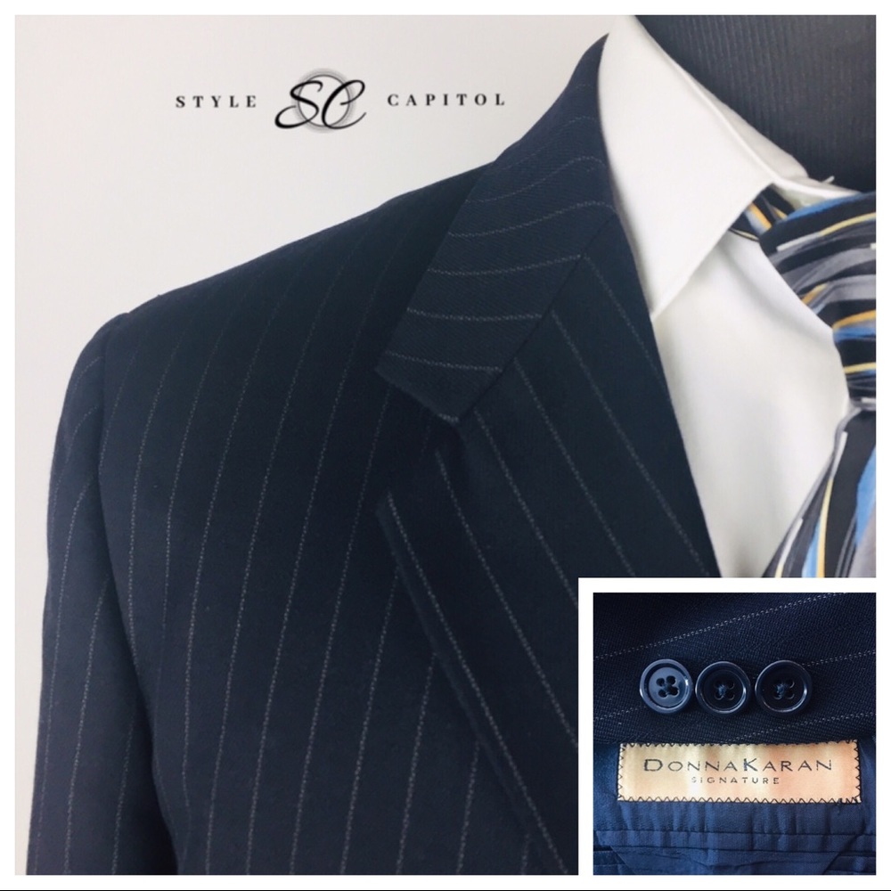 Donna Karan Signature Italian 44R Black White